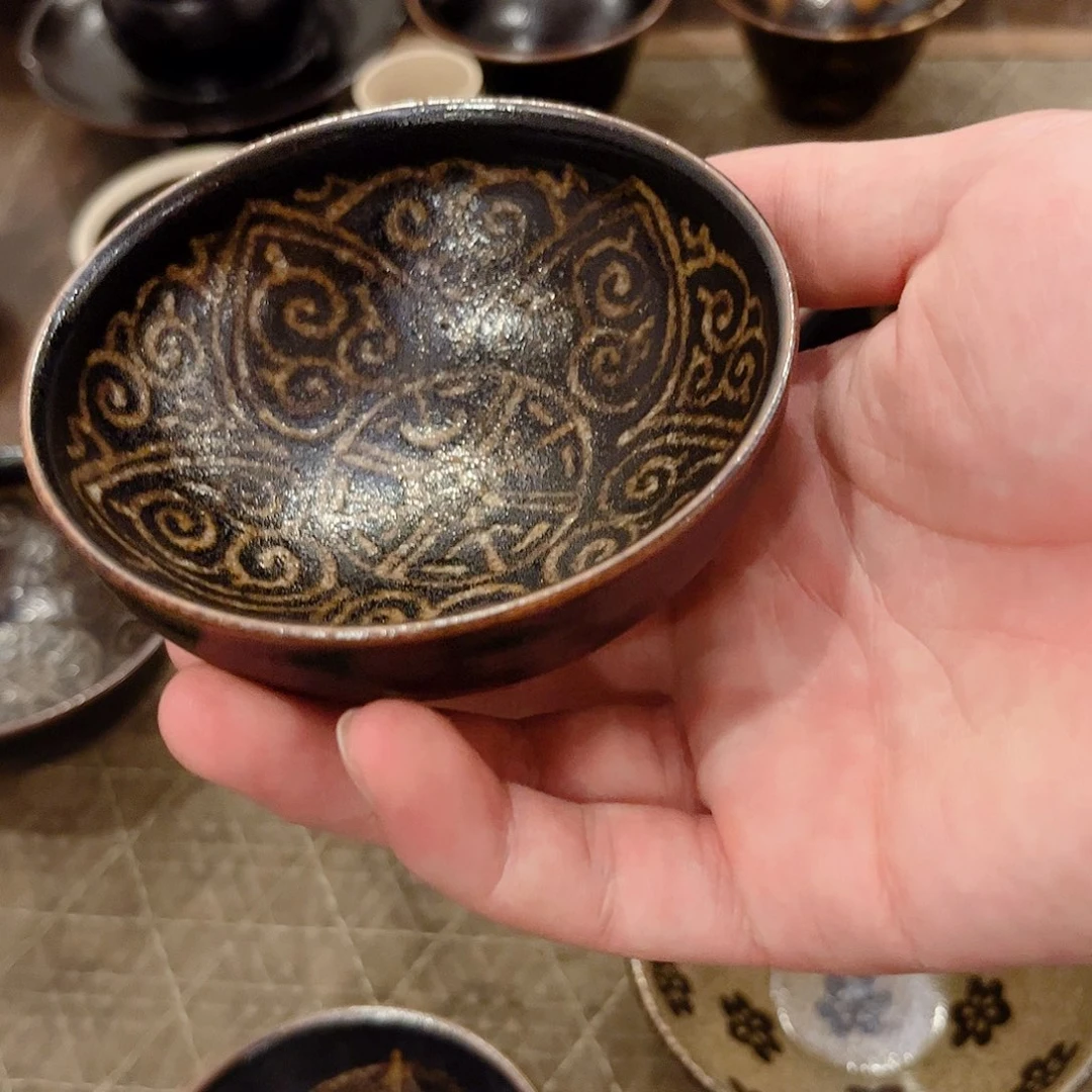 小***师吉州窑柴窑手绘杯