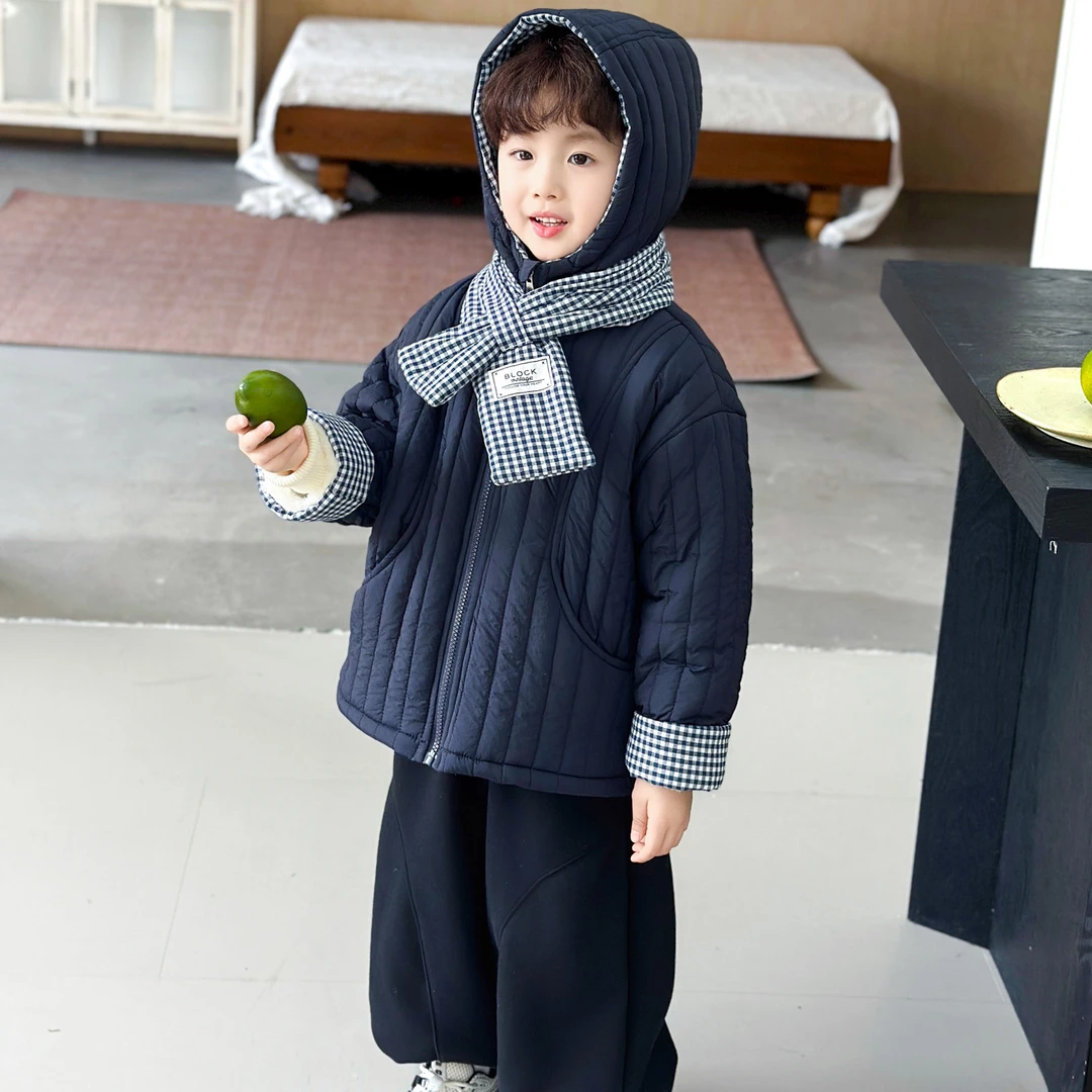 男童冬装加绒加厚棉衣儿童冬季棉服外套2025新款小少爷保暖棉袄潮