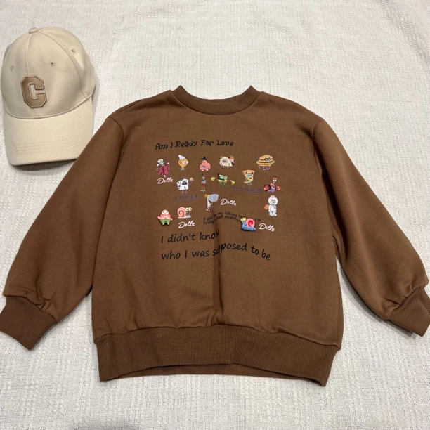 33322高端童装时尚百搭设计款加绒圆领卫衣W/A5-3-4