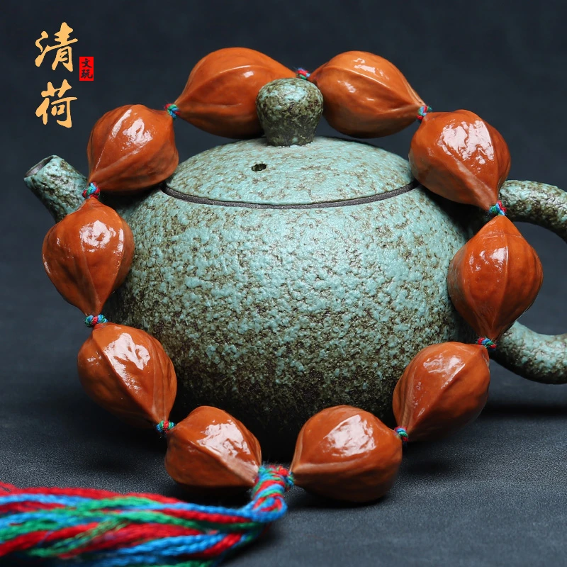 橄榄核铁核原皮鲨鱼背手串橄榄胡红皮老料手工去霜打磨男文玩手持