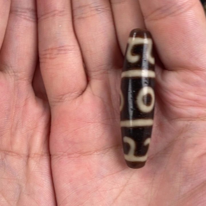 直***男玛瑙/玉髓散珠莲师法器三眼