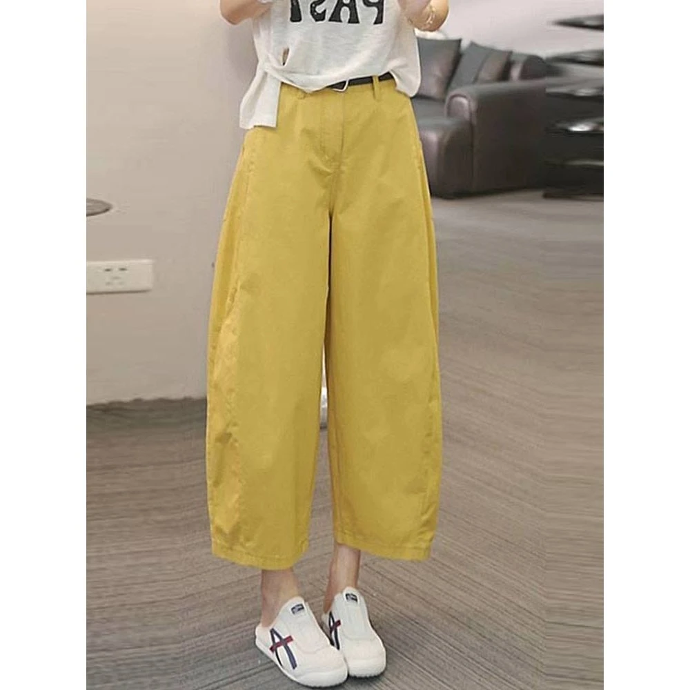 韩版时尚设计感休闲裤女2025夏季新款小众洋气纯色潮流高级感裤子