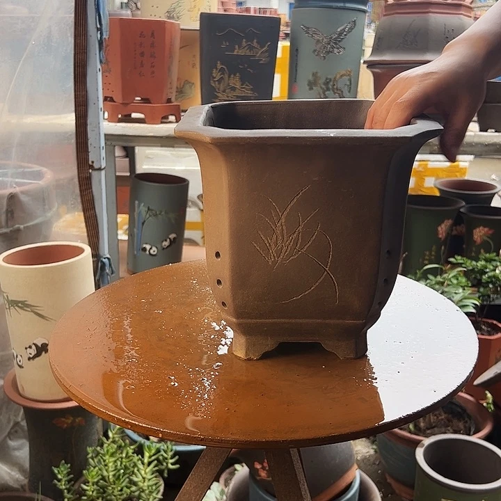 23切角四方花盆花盆花盆