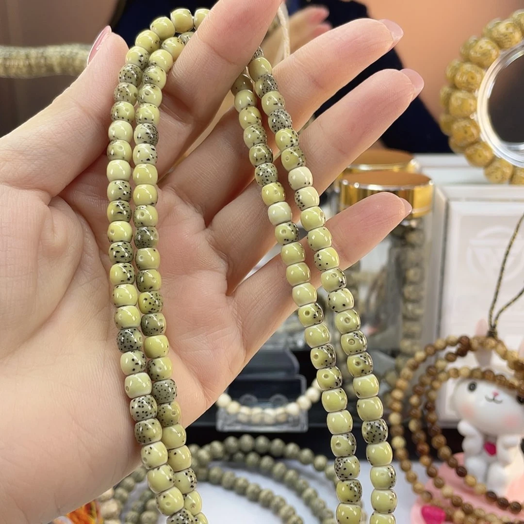 吊坠星月菩提半壁留白 花鼓108