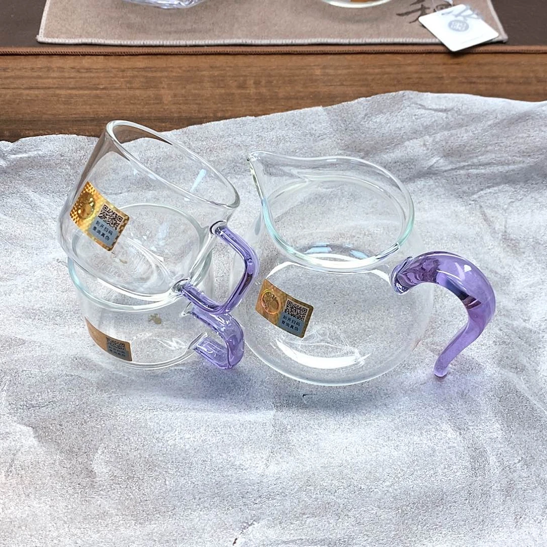 禾器/晶悦茶海/浅紫+清禾杯/浅紫2只