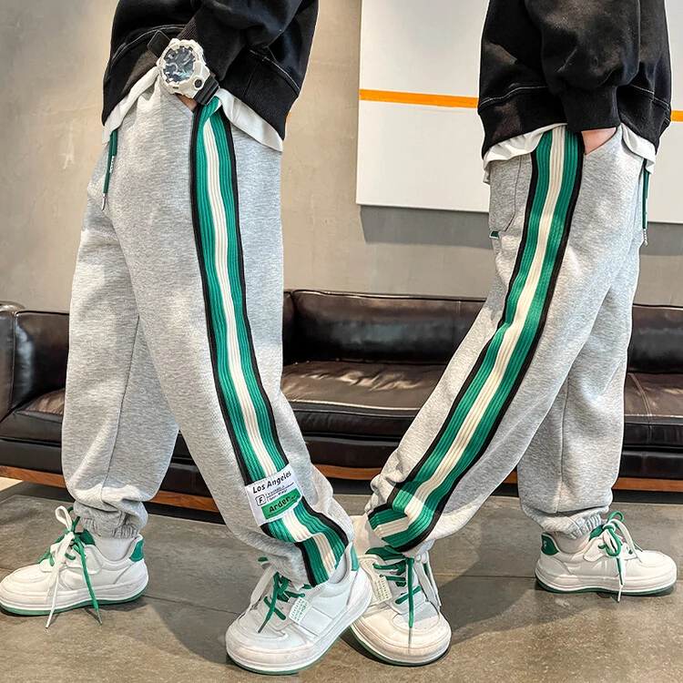 分体宝宝宽松中大童儿童薄款帅气束脚春秋新款2025春季运动套装潮