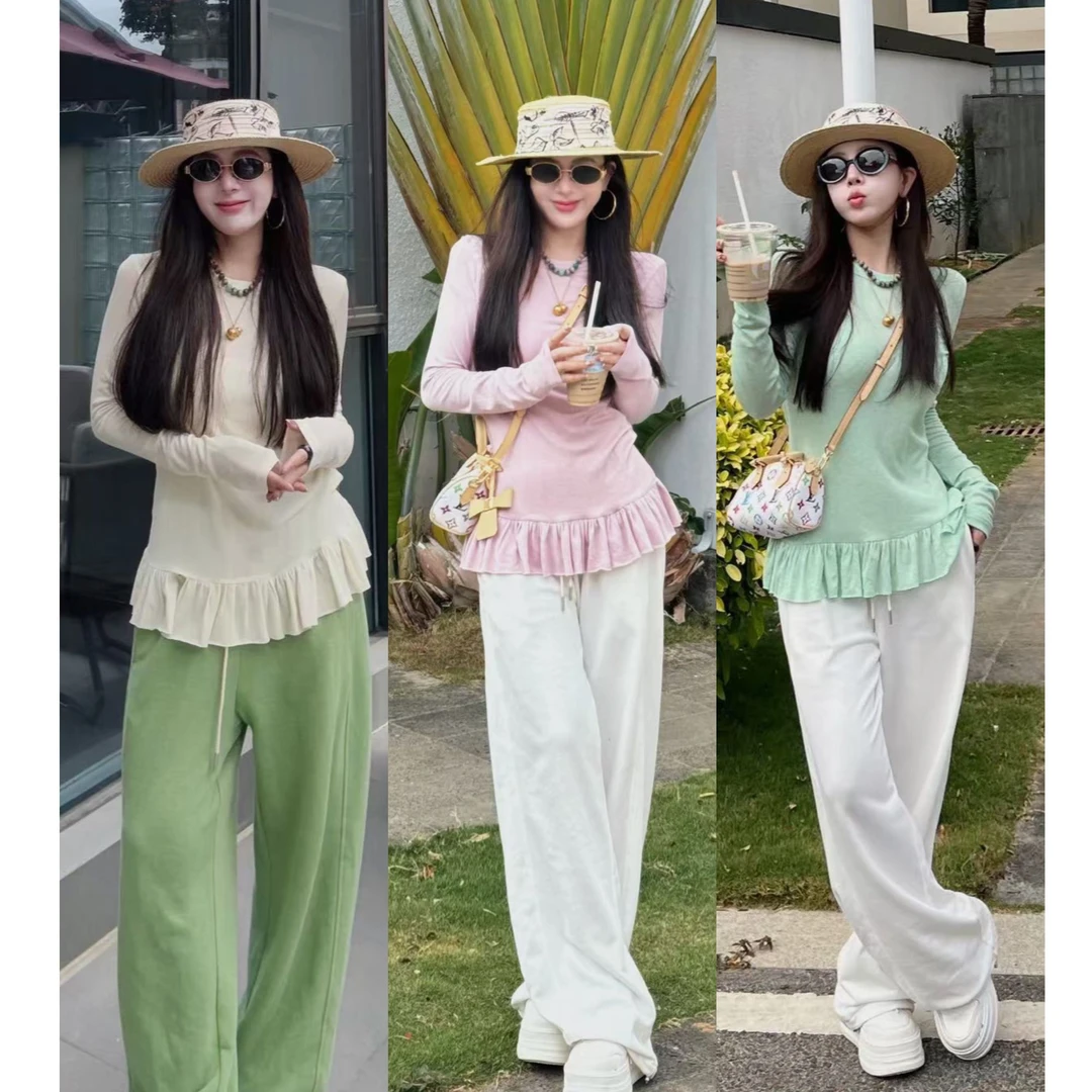 YEER·SHOP【春日调色师～】爷儿春季新款多色时尚百搭花边上衣