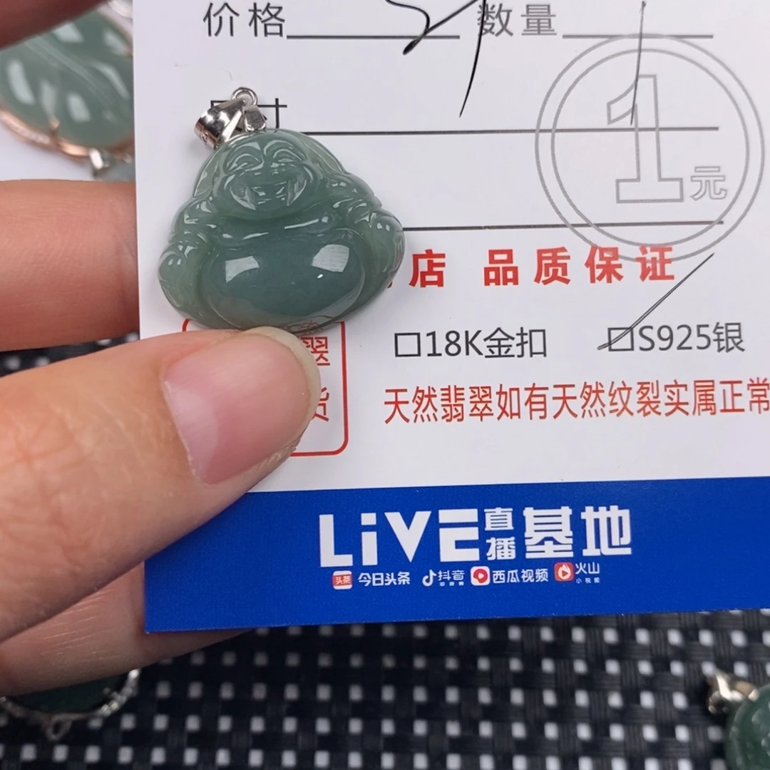 翡翠银S925镶嵌颈饰