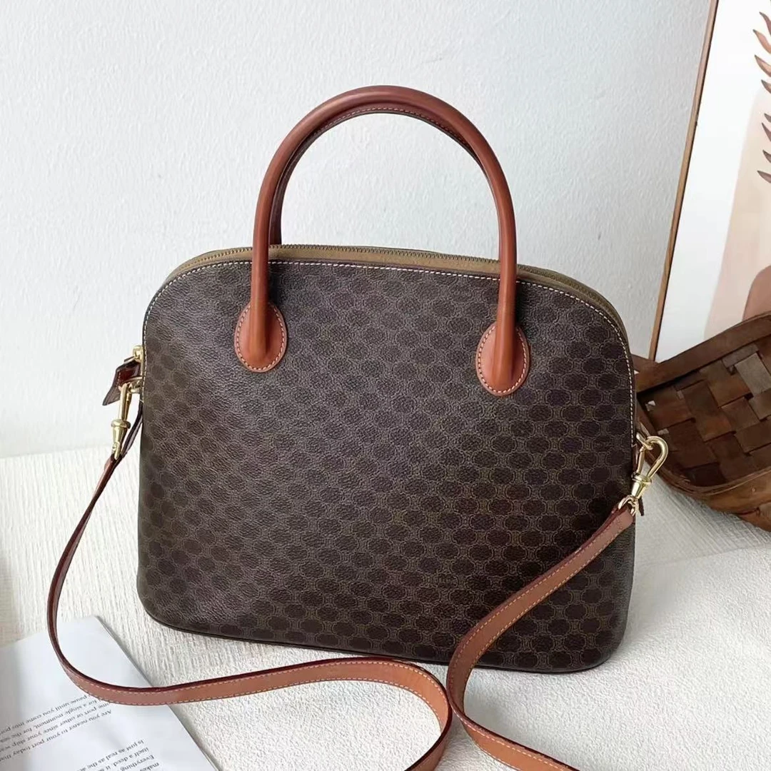 95新 Celine/思琳 XM/经典凯旋门中号贝壳手提斜跨包YW03527283换