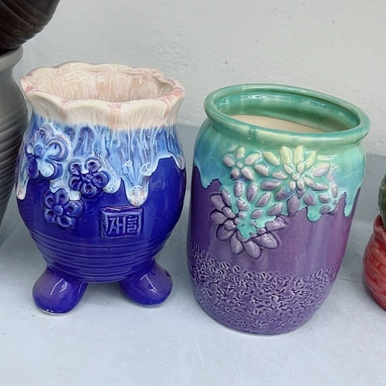 多肉绿植陶瓷花盆9.9包邮，有空