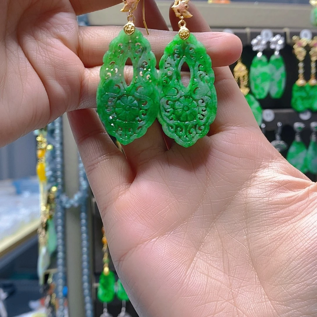 未镶嵌翡翠耳饰翡翠