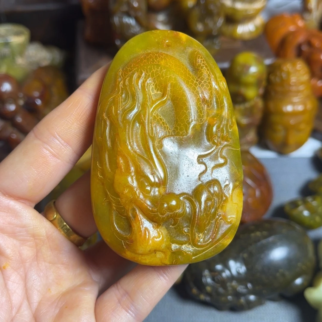 蛇纹石玉合金颈饰