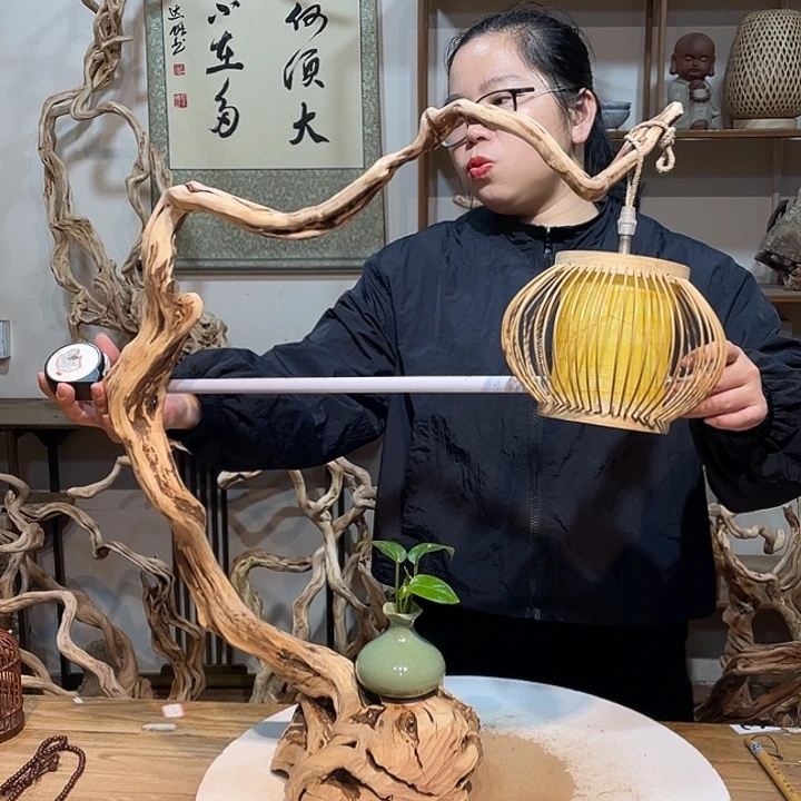 香榧木杜鹃根根艺摆件2