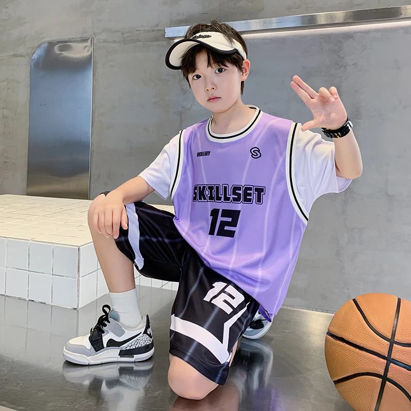 2025夏装新款短袖套装韩版夏季中大童潮款百搭帅气痞帅运动装