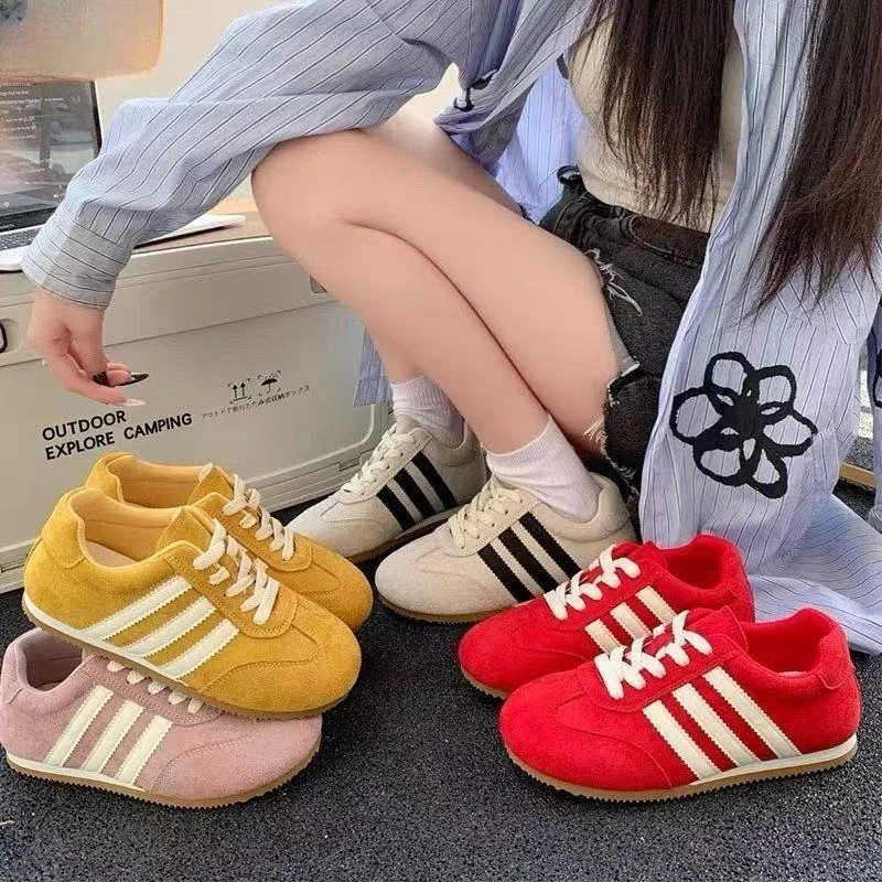 【顺丰速达】网红爆款德训鞋女2025春秋韩版多巴胺休闲板鞋阿甘鞋子