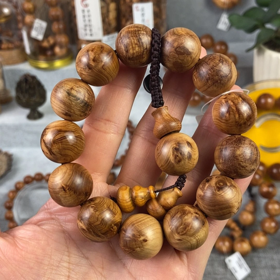 柏木（崖柏）手串/手链北太行高崖陈化樱子瘤变异瘤闪电18微瑕醇厚