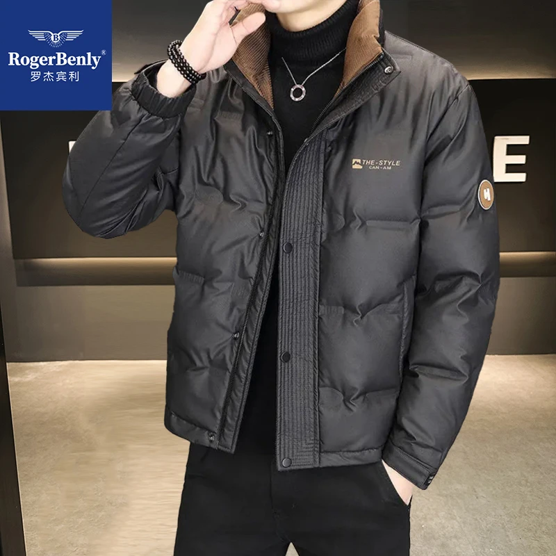 【璐璐专属】罗杰宾利立领羽绒服男冬季商务休闲男士保暖外套866697