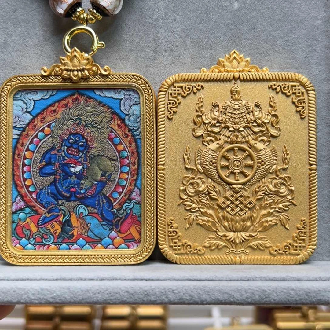 吊坠娜**?单面铜壳珠珠链子