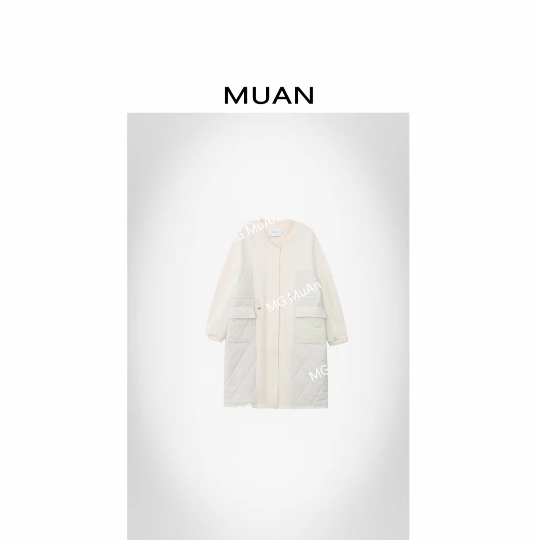 木岸MUAN：《圣马丁棉服》定制拼接宽松长袖棉服外套上衣女DS-9097