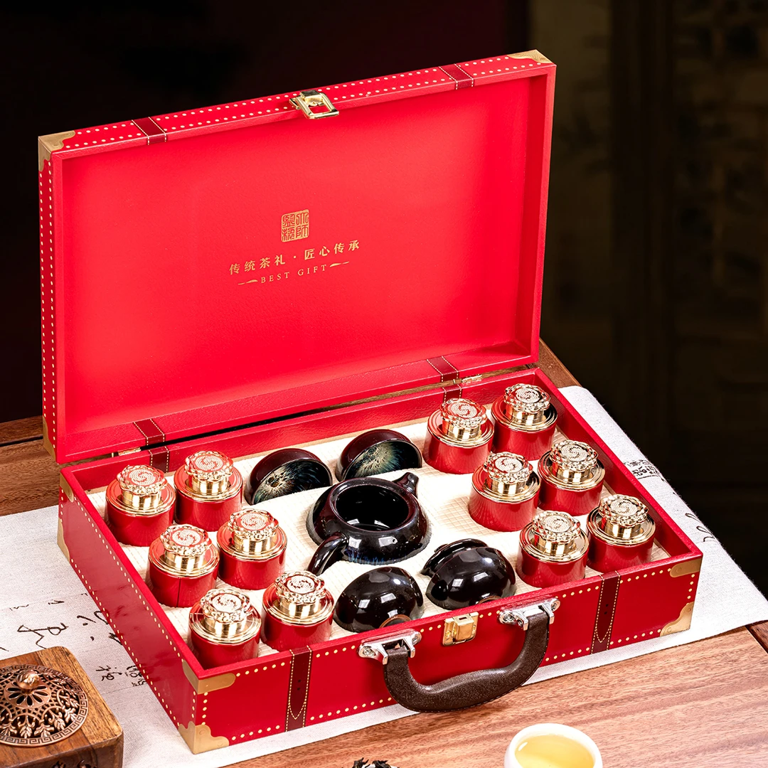 武夷大红袍茶叶精选高山岩茶新茶浓香型茶叶礼盒装过年送礼送长辈