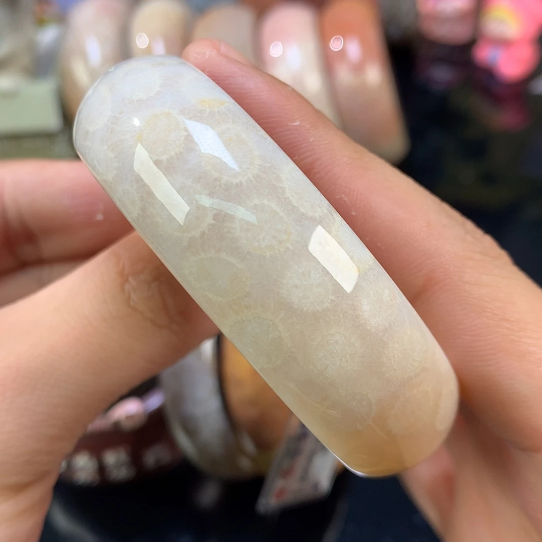 【闪购商品】颈饰未镶嵌硅化珊瑚（珊瑚玉）81号双面海胆花花57.5圈