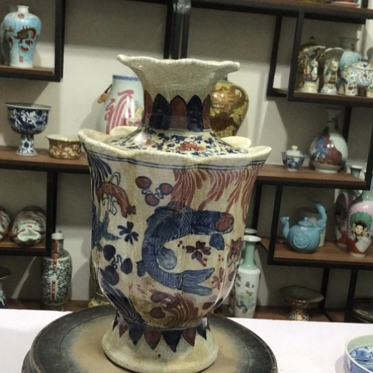 1博古架瓷器摆件