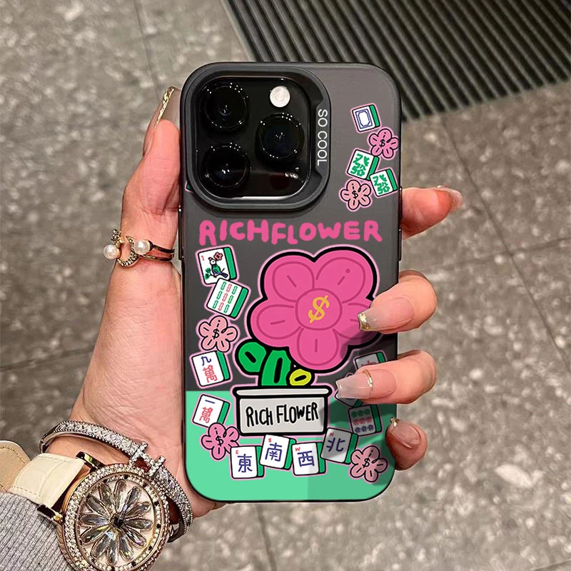 麻将有钱花适用苹果16/15手机壳iphone14Promax元气13软12防摔11x
