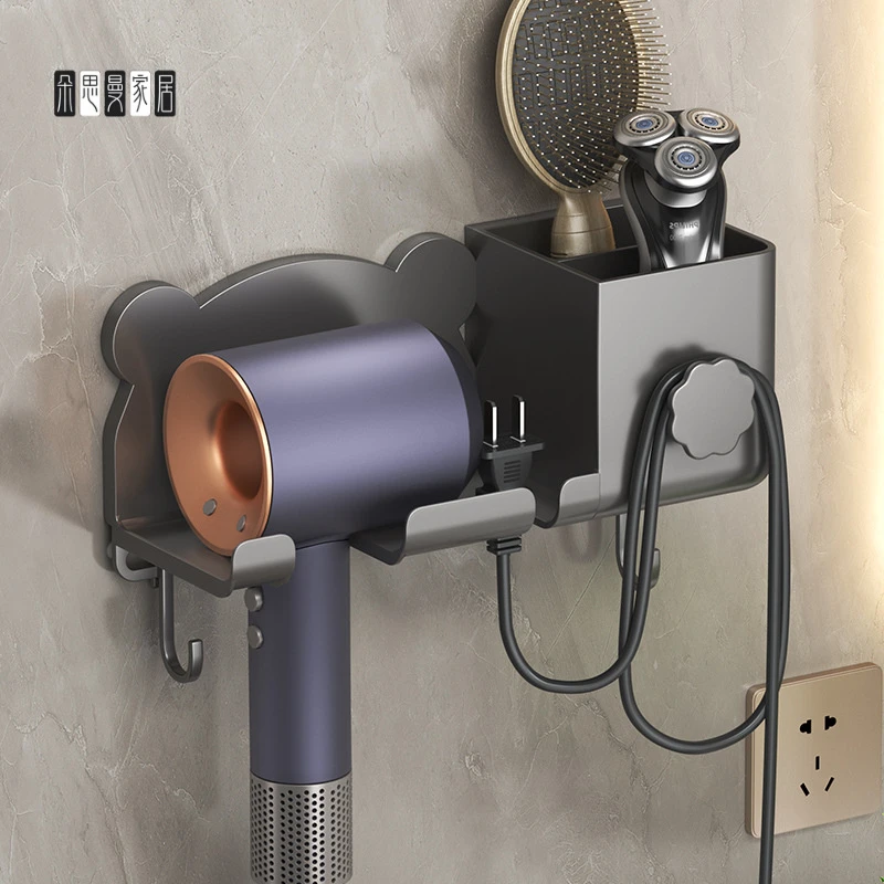 朵思曼戴森吹风机置物架徕芬免打孔卫生间电吹风挂架放置架风筒支