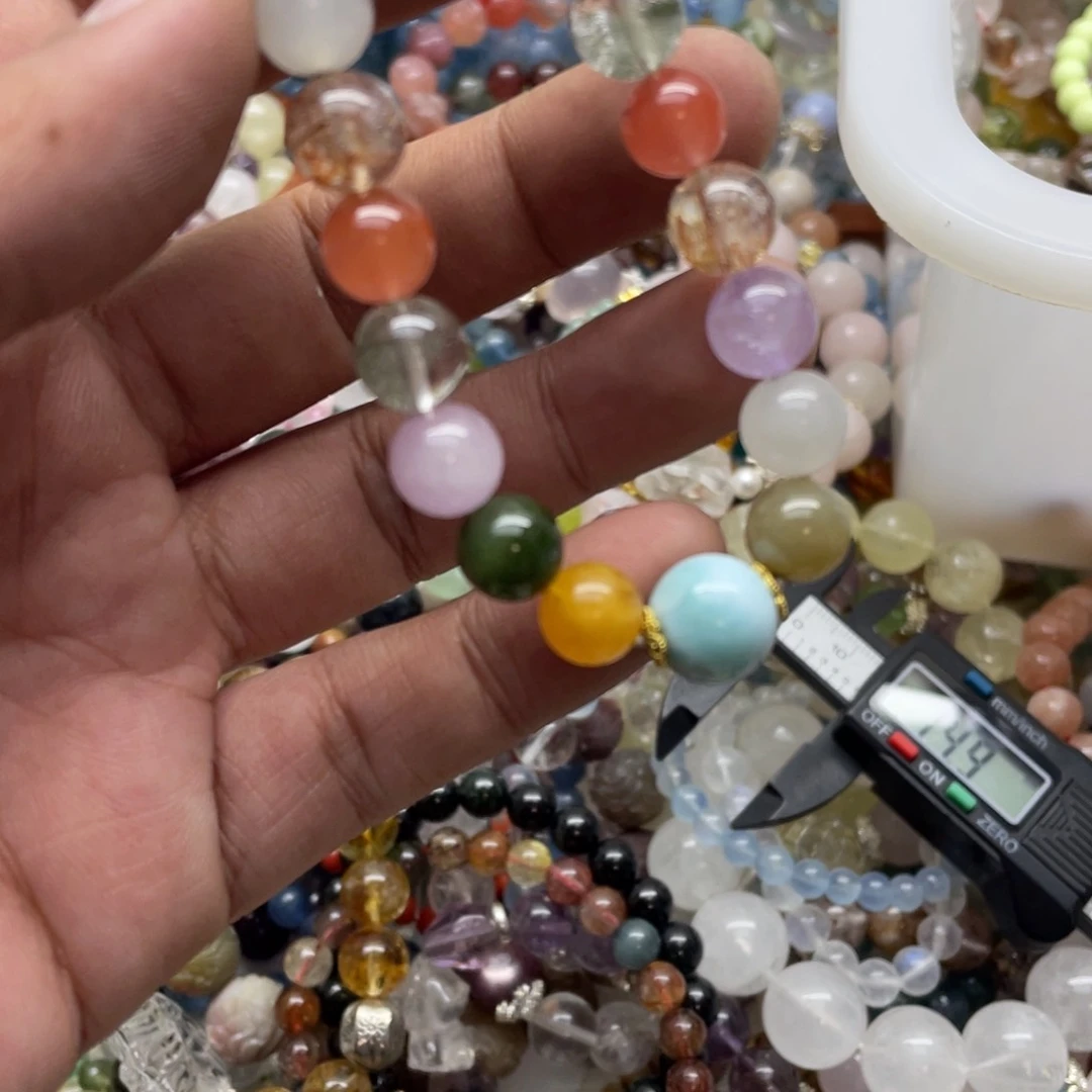 银S925镶嵌手链烟晶