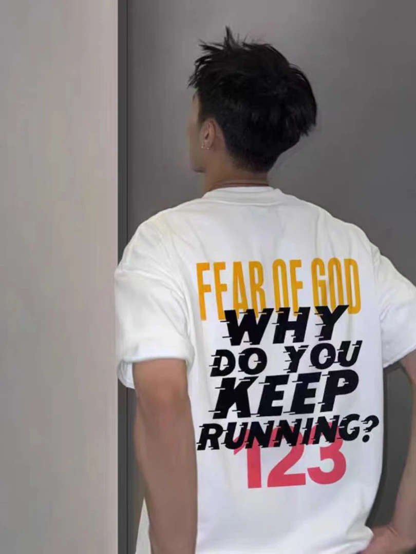 ESSENTIALSZONE联名RRR123美式潮牌夏季男士宽松短袖直喷印花T恤