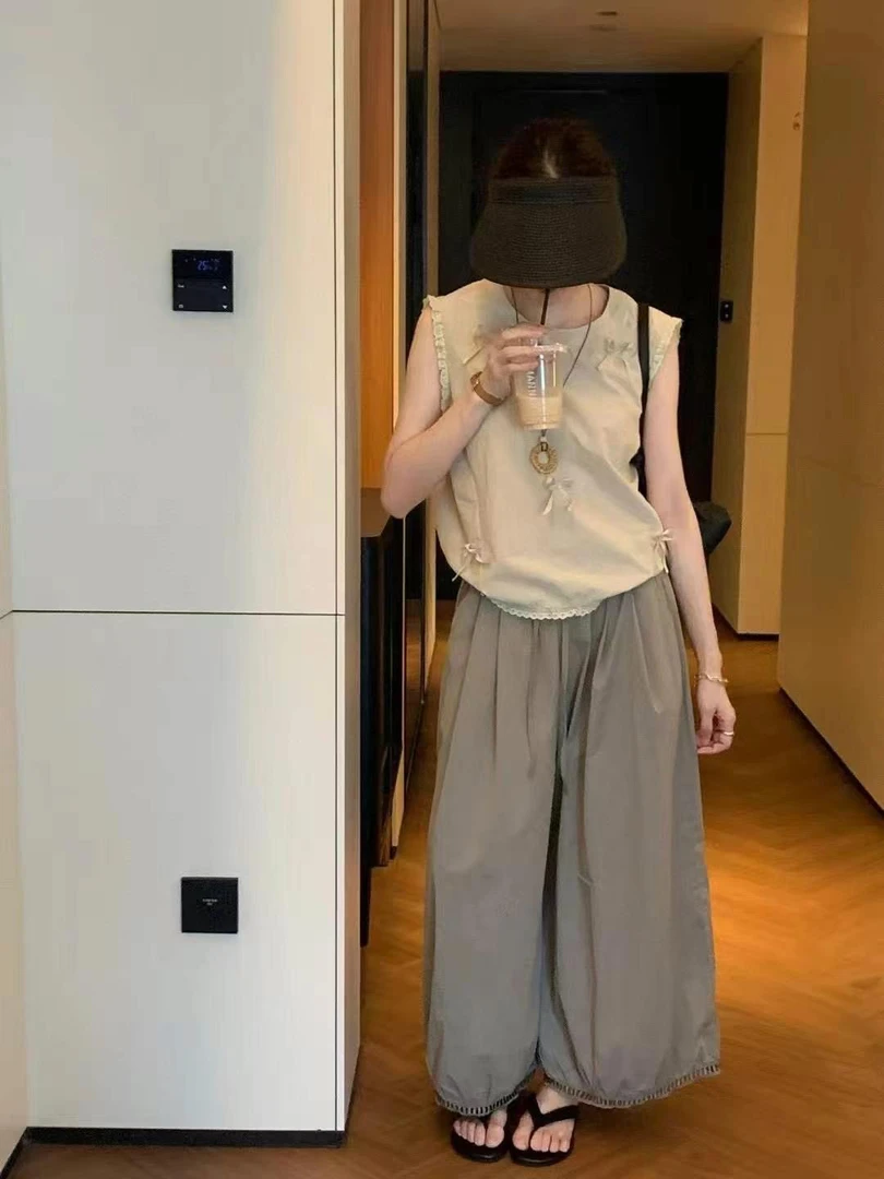 韩系时尚休闲长裤夏季慵懒风尽显