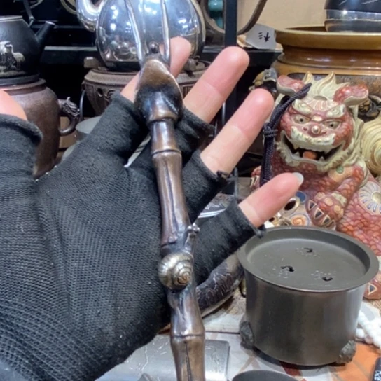 蜜安罐瓷香炉锡茶则