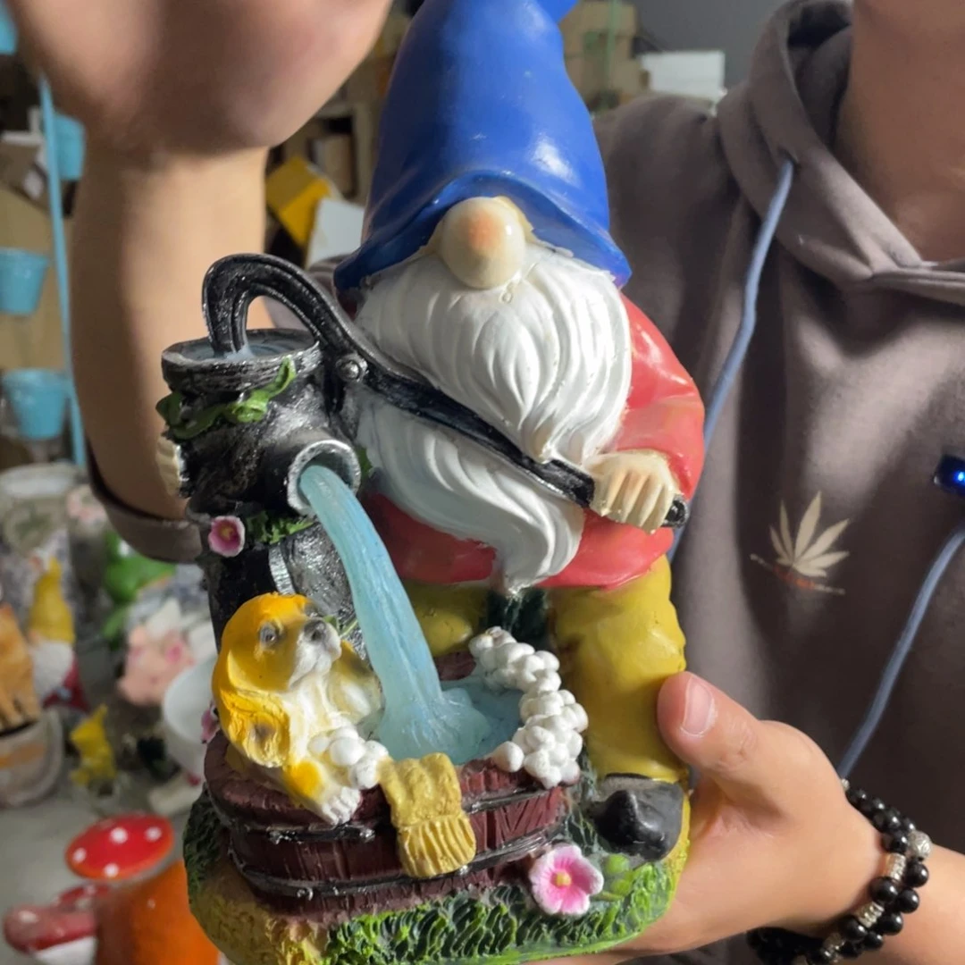 【闪购商品】陶瓷摆件蓝色压水地精摆件