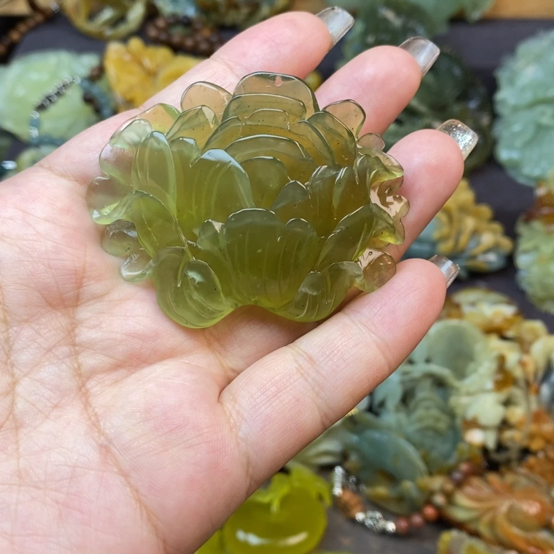 蛇纹石玉未镶嵌吊坠(赠链)