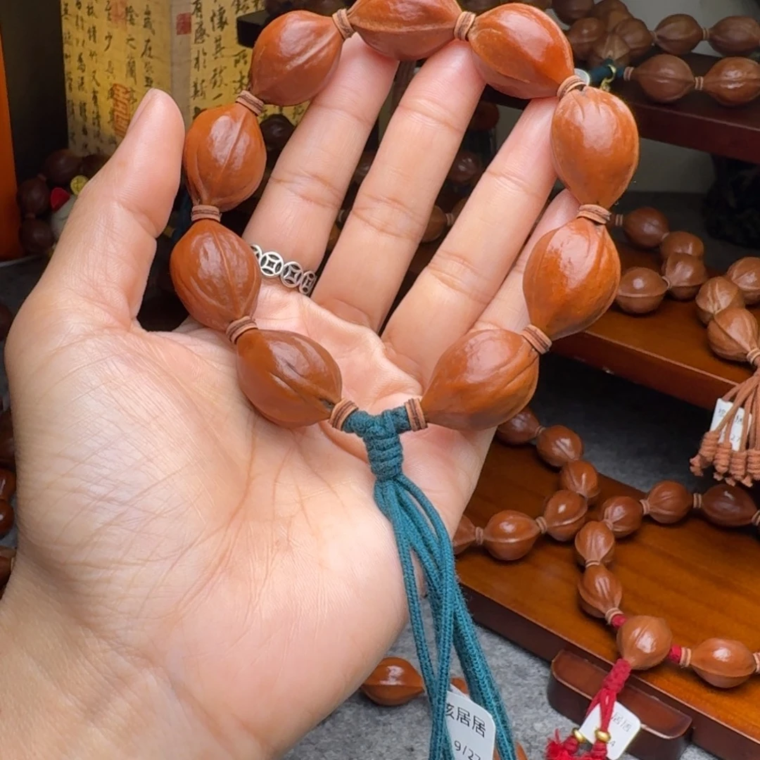 六***士手串橄榄核19/27老核原皮 梅林铁核