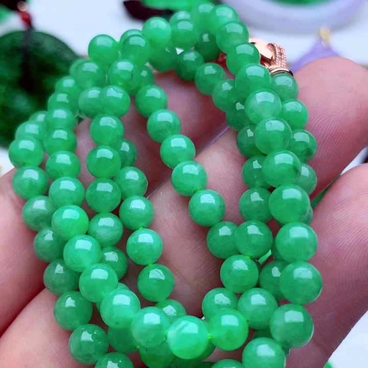 翡翠未镶嵌毛衣链