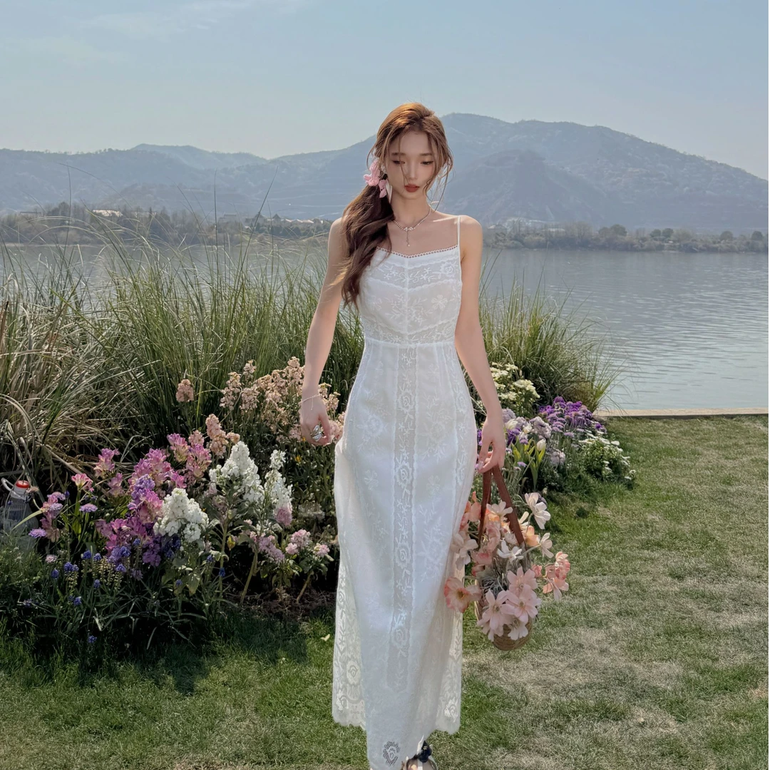 云端漫步/重生小个子定制春吊带连衣裙精致轻奢高级感洋气衣服女