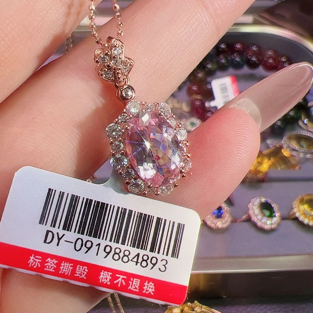 绿柱石颈饰银S925镶嵌