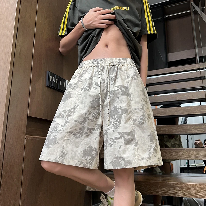 青少年短裤2025夏季新款薄款潮流百搭休闲宽松短裤直筒高街五分裤