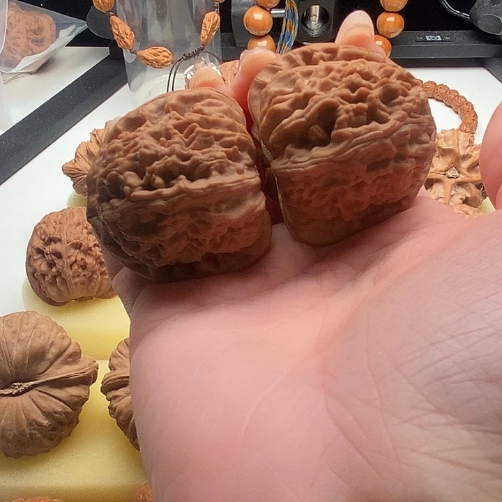 文玩核桃吊坠40全品三角白