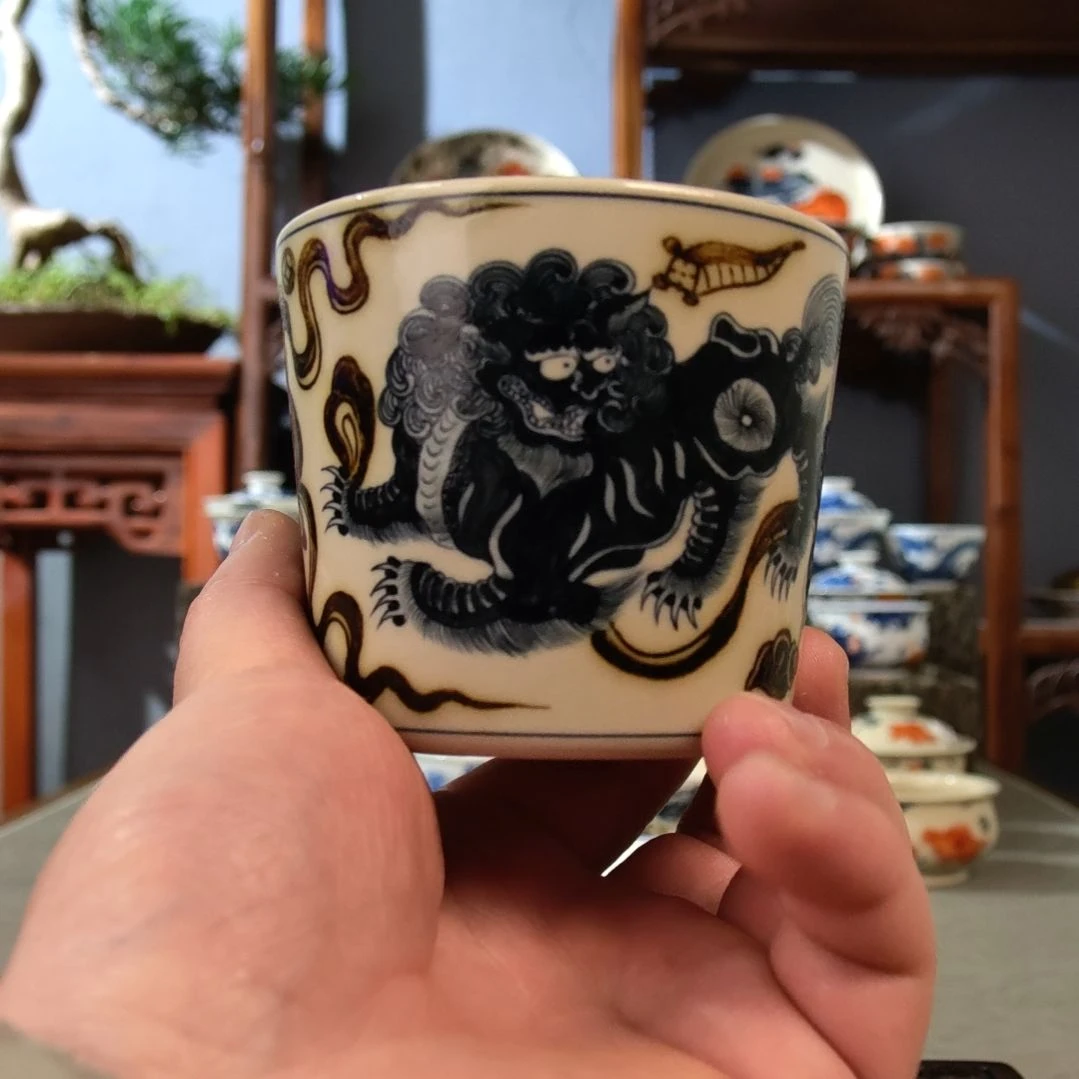 二号釉青花釉里金