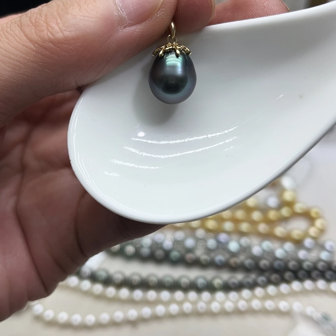 海水珍珠银S925镶嵌颈饰