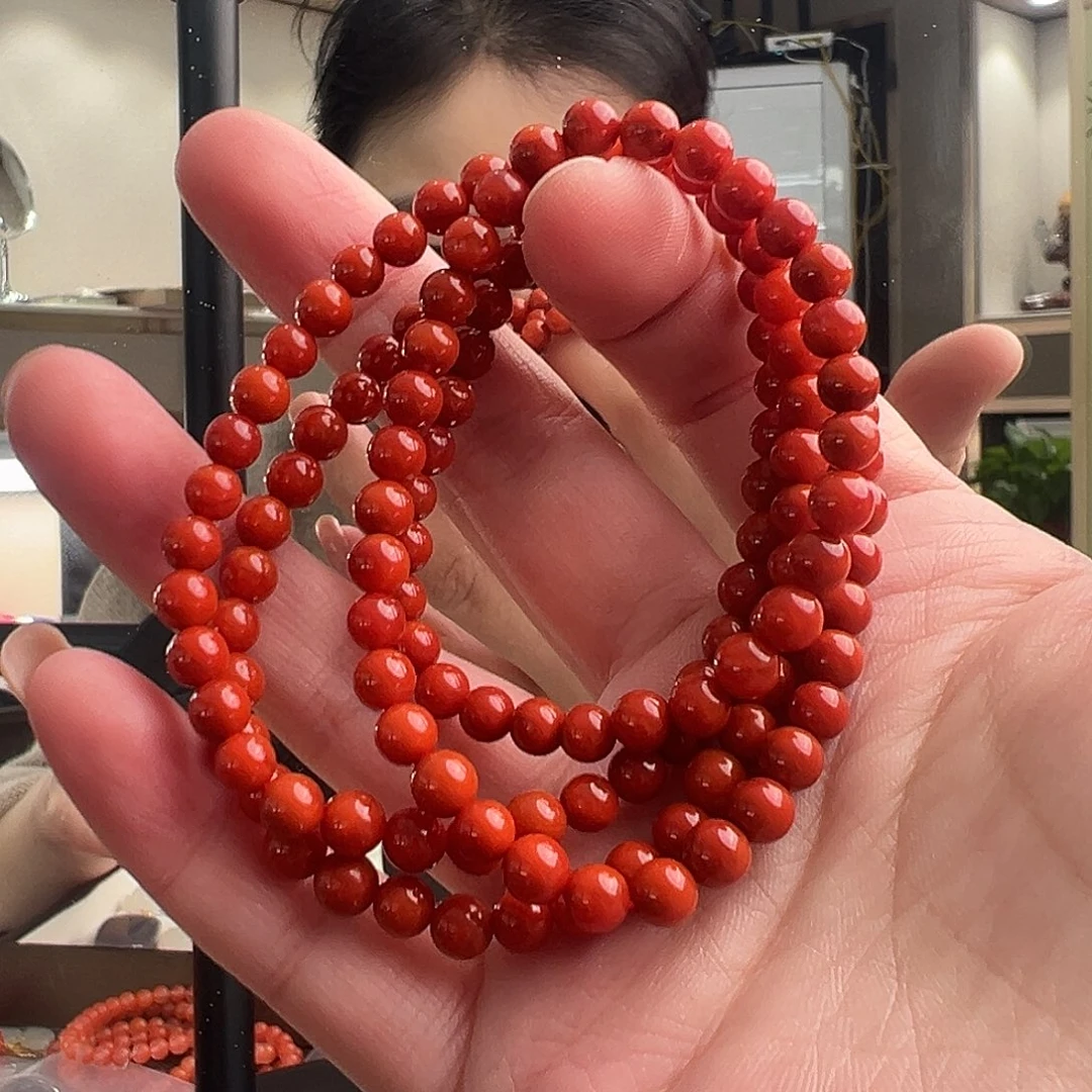 南红玛瑙手串未镶嵌