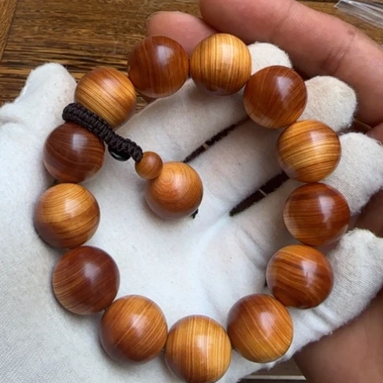 柏木（崖柏）全陈化老料把件串1.8