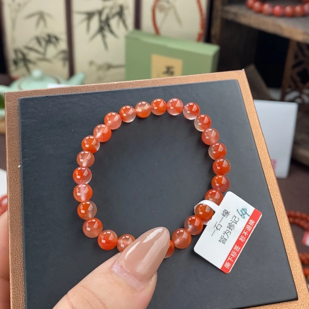 南红玛瑙未镶嵌手链