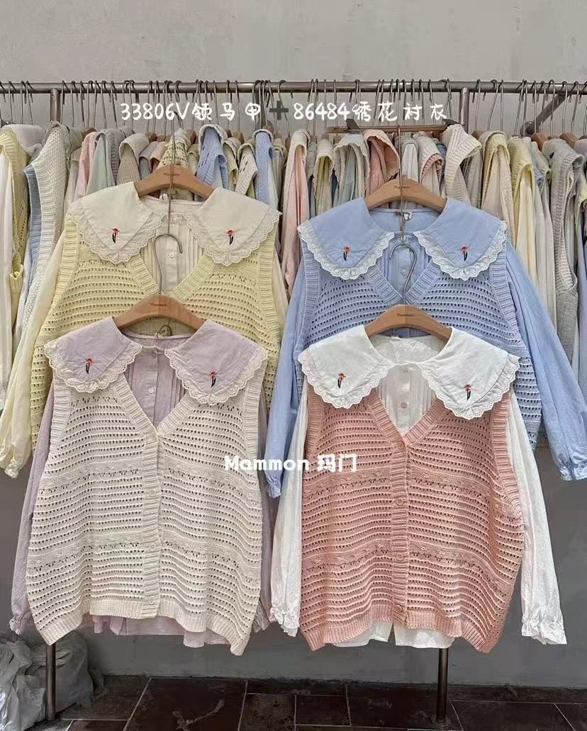 MM（33806）V领镂空马甲kc