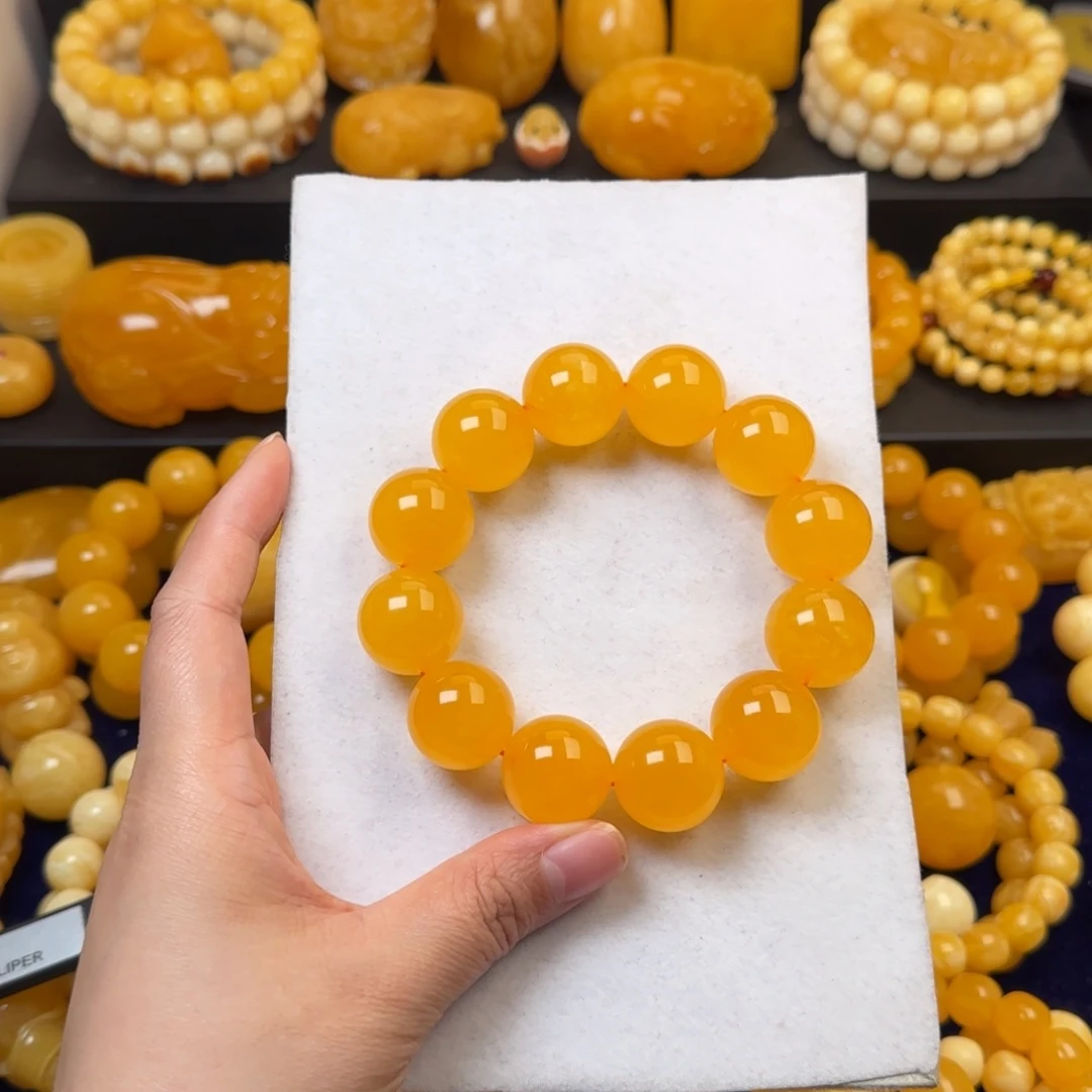 蜜蜡未镶嵌颈饰橘色同料20