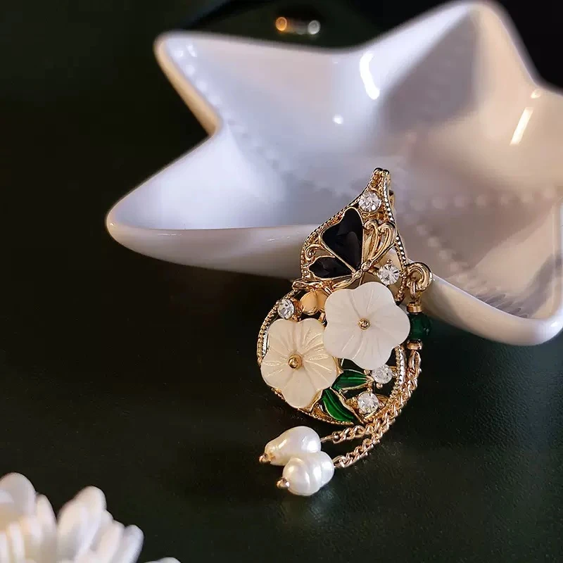 铜合金合成锆石胸针 宝葫芦 胸针手工时尚百搭复古古风简约古典