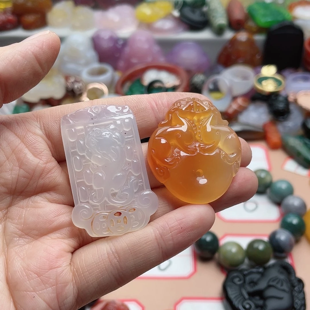 玛瑙/玉髓颈饰合金小**~