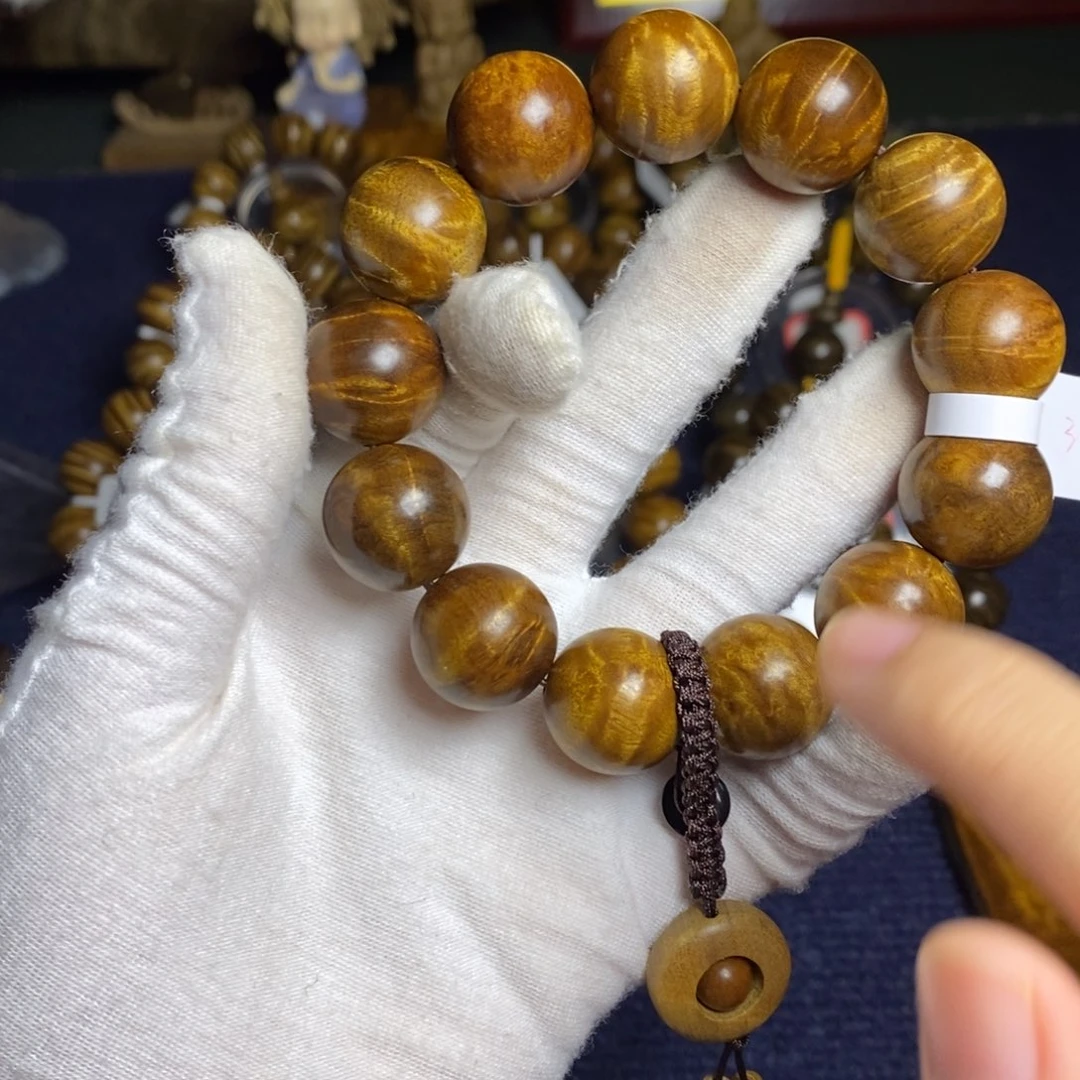 楠木（金丝楠）手串/手链煤*病红油冰裂纹。1.8   160